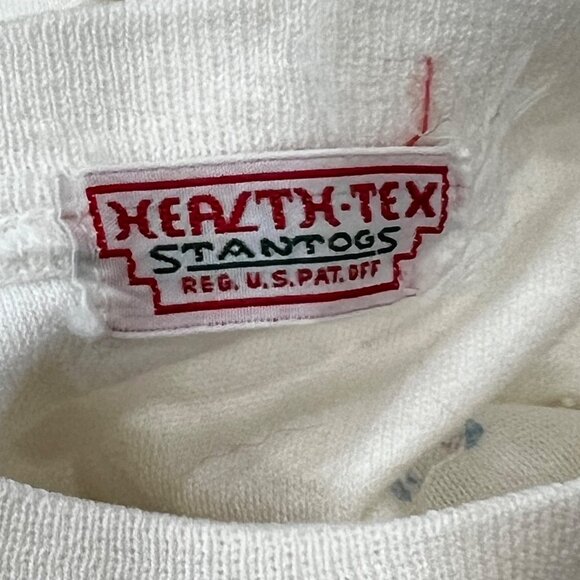 Health-Tex Stantogs Bodysuit White Blue Penguins Embroidery 6 Months - Picture 4 of 6